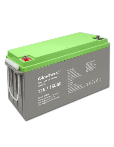 Qoltec Akumulator Żelowy Deep Cycle | 12V | 150Ah