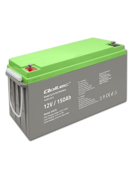 Qoltec Akumulator Żelowy Deep Cycle | 12V | 150Ah