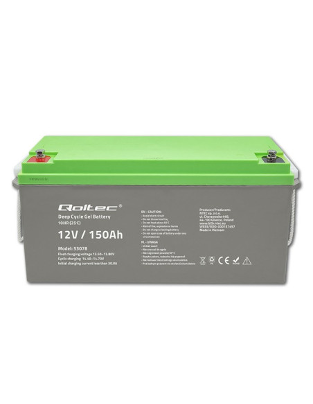 Qoltec Akumulator Żelowy Deep Cycle | 12V | 150Ah