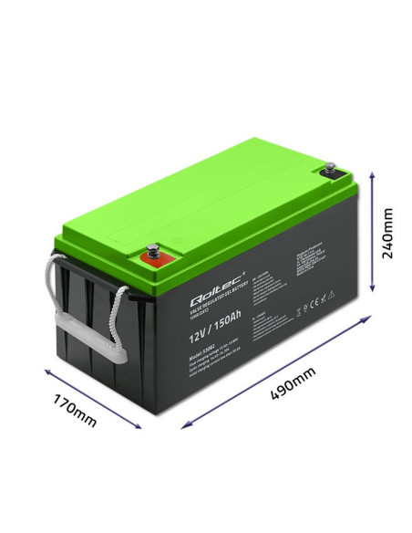 Qoltec Akumulator Żelowy 12V | 150Ah | Gel
