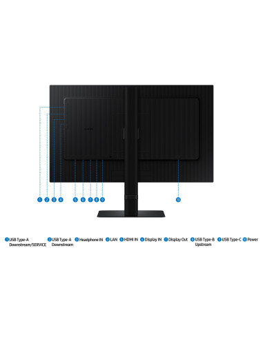 Samsung S60Ud Monitor Komputerowy 61 Cm (24") 2560 X 1440 Px Quad Hd Lcd Czarny