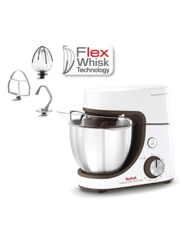 Tefal | Masterchef Robot Kuchenny Dla Smakoszy | Qb51K138 | 1100 W | Liczba Prędkości 8 | Pojemność Miski 4,6 L | Biały