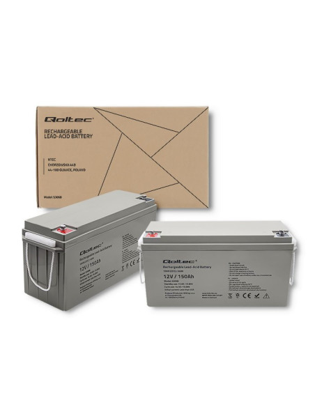 Qoltec Akumulator Agm 12V | 150Ah | Max.2250A