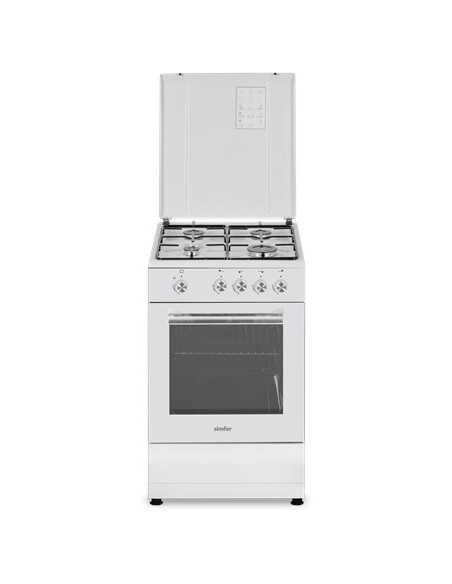 Simfer | Kuchenka | 4401Sgrbb.1 | Typ Płyty Gazowej | Typ Piekarnika Gazowy | Biały | Szerokość 50 Cm | Głębokość 55 Cm | 49 L