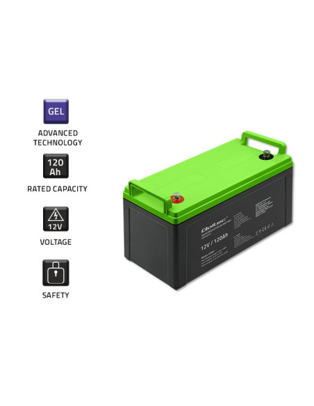 Qoltec Akumulator Żelowy 12V | 120Ah | Gel