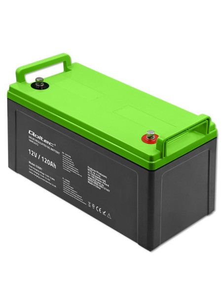 Qoltec Akumulator Żelowy 12V | 120Ah | Gel