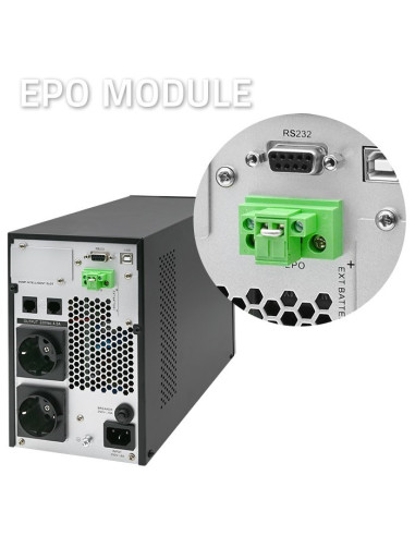 Qoltec Zasilacz Awaryjny Ups 1Kva | 1000W | Power Factor 1.0 | Lcd | Epo | Usb | On-Line