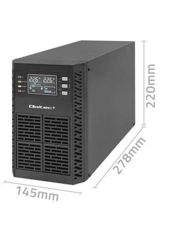 Qoltec Zasilacz Awaryjny Ups 1Kva | 1000W | Power Factor 1.0 | Lcd | Epo | Usb | On-Line