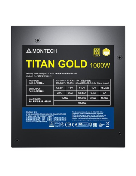 Zasilacz Do Komputera Montech Titan 1000 - 1000W