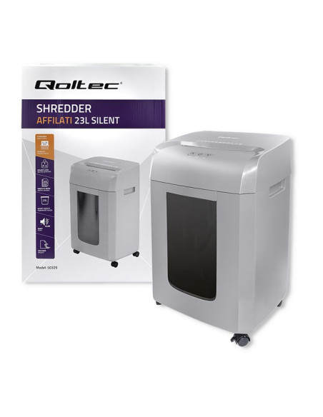 Qoltec Niszczarka Affilati 23L Silent | Micro Cut