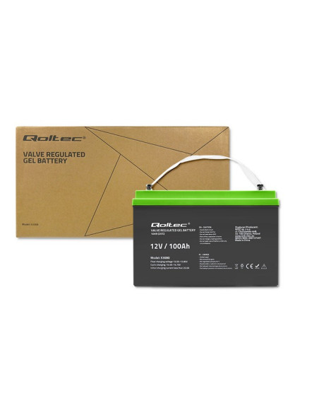 Qoltec Akumulator Żelowy 12V | 100Ah | Gel