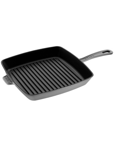 Kwadratowa Patelnia Żeliwna Grillowa Staub 40501-109-0 - Grafitowa 30 Cm