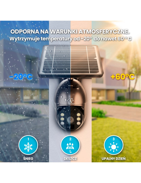 Extralink Kamera Mystic 4G Ptz Z Panelem Solarnym