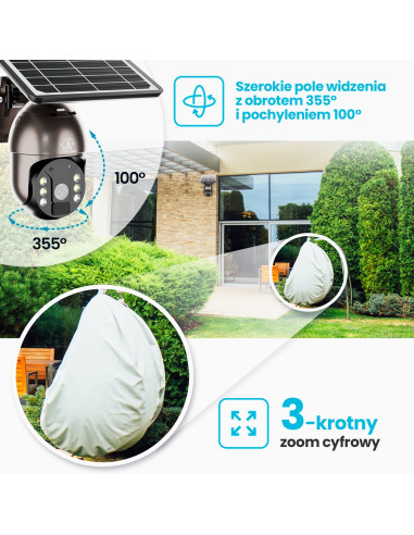 Extralink Kamera Mystic 4G Ptz Z Panelem Solarnym