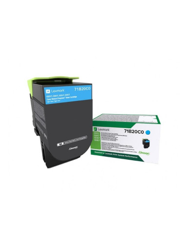 Lexmark 71B20C0 Kaseta Z Tonerem 1 Szt. Oryginalny Cyjan