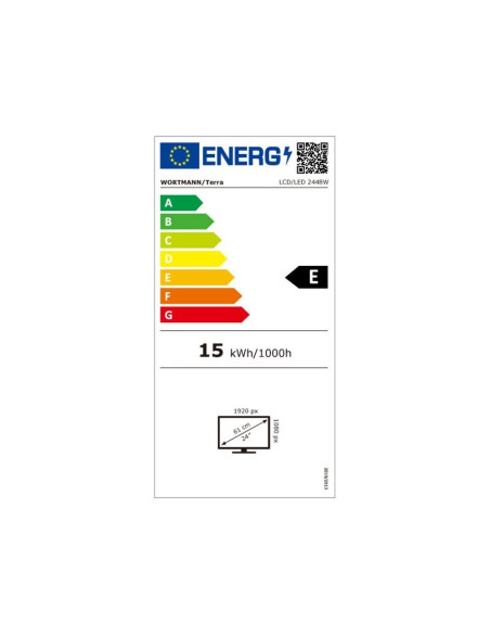 Wortmann Ag Terra 3030226 Monitor Komputerowy 61 Cm (24") 1920 X 1080 Px Full Hd Led Czarny