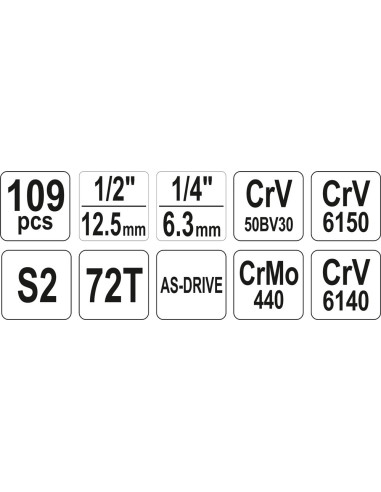 Yato Yt-38891 Zestaw Kluczy I Narzędzi- 109 Sztuk