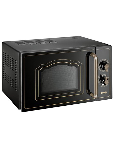 Kuchenka Mikrofalowa Gorenje Z Grillem Mo4250Clb Free Standing, 20 L, Grill, Mechanic, 700 W, Black, Defrost Function