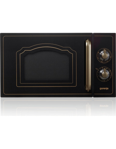 Kuchenka Mikrofalowa Gorenje Z Grillem Mo4250Clb Free Standing, 20 L, Grill, Mechanic, 700 W, Black, Defrost Function
