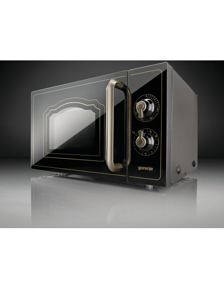 Kuchenka Mikrofalowa Gorenje Z Grillem Mo4250Clb Free Standing, 20 L, Grill, Mechanic, 700 W, Black, Defrost Function