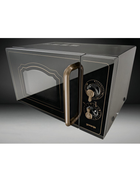 Kuchenka Mikrofalowa Gorenje Z Grillem Mo4250Clb Free Standing, 20 L, Grill, Mechanic, 700 W, Black, Defrost Function