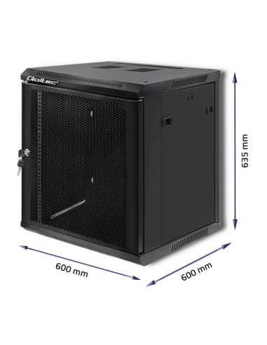 Qoltec Szafy Rack 19" | 12U | 600X635X600 | Perforowane Drzwi