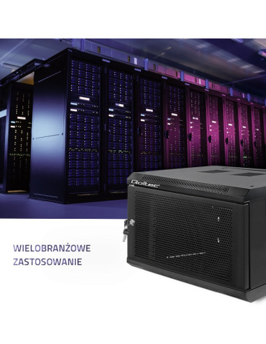 Qoltec Szafa Rack 19" | 6U | 600X370X600 | Perforowane Drzwi