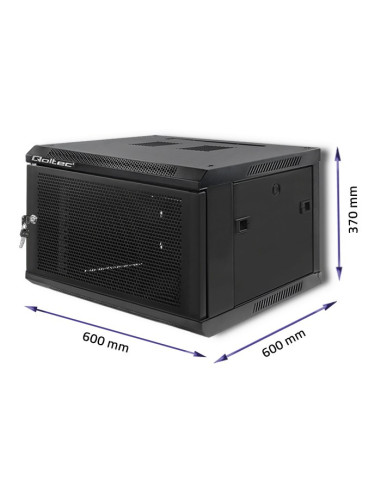Qoltec Szafa Rack 19" | 6U | 600X370X600 | Perforowane Drzwi