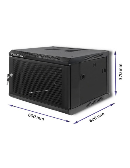 Qoltec Szafa Rack 19" | 6U | 600X370X600 | Perforowane Drzwi