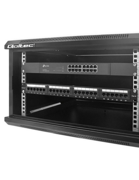 Qoltec Szafa Rack 19" | 6U | 600X370X600 | Perforowane Drzwi