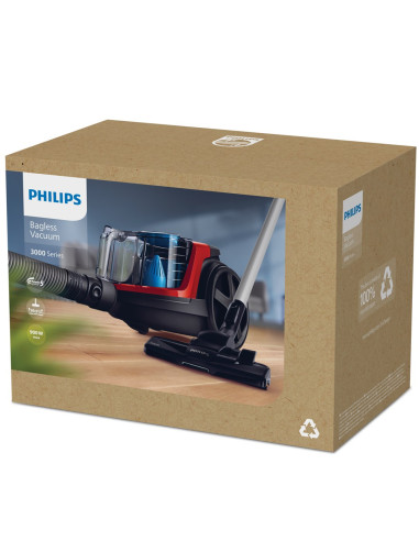 Odkurzacz Bezworkowy Philips Fc9330/09 (650W  Kolor Czarny, Kolor Czerwony)