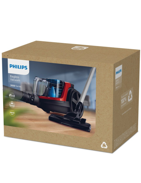 Odkurzacz Bezworkowy Philips Fc9330/09 (650W  Kolor Czarny, Kolor Czerwony)