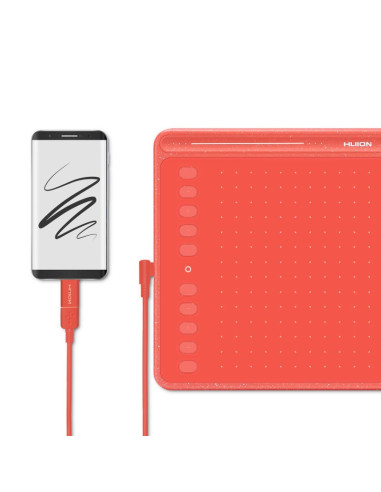 Tablet Graficzny Huion Hs611 Red