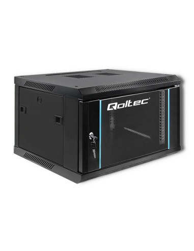 Szafa Wisząca Qoltec Rack 19" 6U 600X370X600 Czarna