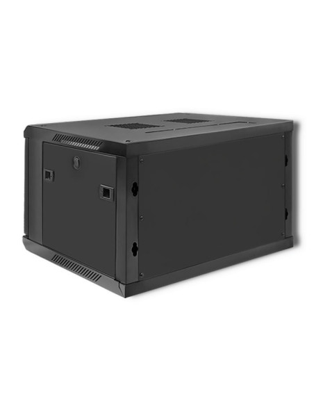 Szafa Wisząca Qoltec Rack 19" 6U 600X370X600 Czarna