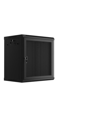 Szafa Instalacyjna Rack Wisząca 19" 12U 600X450 Czarna Drzwi Perforowane Lanberg (Flat Pack)