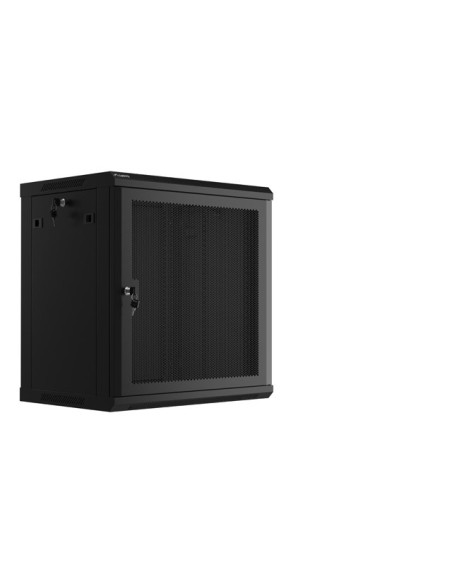 Szafa Instalacyjna Rack Wisząca 19" 12U 600X450 Czarna Drzwi Perforowane Lanberg (Flat Pack)