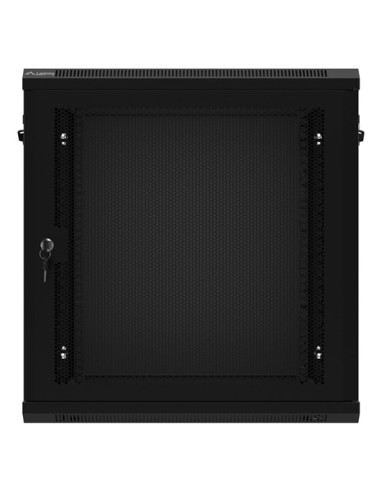 Szafa Instalacyjna Rack Wisząca 19" 12U 600X450 Czarna Drzwi Perforowane Lanberg (Flat Pack)