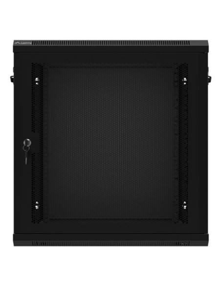 Szafa Instalacyjna Rack Wisząca 19" 12U 600X450 Czarna Drzwi Perforowane Lanberg (Flat Pack)