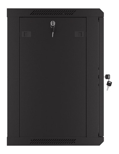 Szafa Instalacyjna Rack Wisząca 19" 12U 600X450 Czarna Drzwi Perforowane Lanberg (Flat Pack)