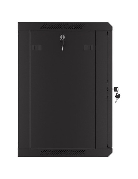 Szafa Instalacyjna Rack Wisząca 19" 12U 600X450 Czarna Drzwi Perforowane Lanberg (Flat Pack)