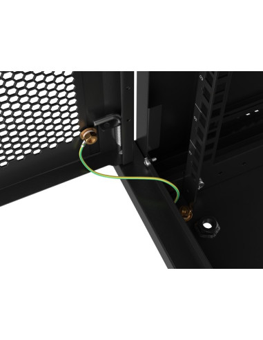 Szafa Instalacyjna Rack Wisząca 19" 12U 600X450 Czarna Drzwi Perforowane Lanberg (Flat Pack)