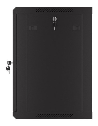 Szafa Instalacyjna Rack Wisząca 19" 12U 600X450 Czarna Drzwi Perforowane Lanberg (Flat Pack)