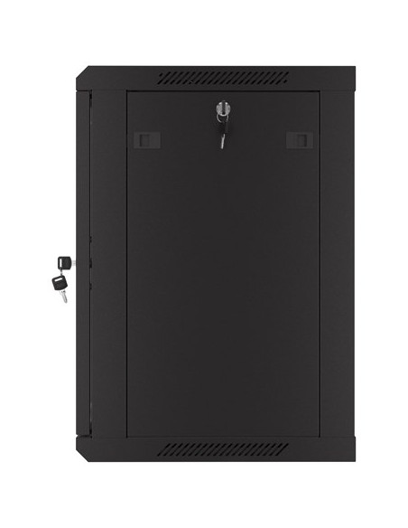 Szafa Instalacyjna Rack Wisząca 19" 12U 600X450 Czarna Drzwi Perforowane Lanberg (Flat Pack)