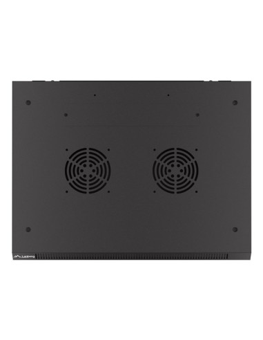 Szafa Instalacyjna Rack Wisząca 19" 12U 600X450 Czarna Drzwi Perforowane Lanberg (Flat Pack)