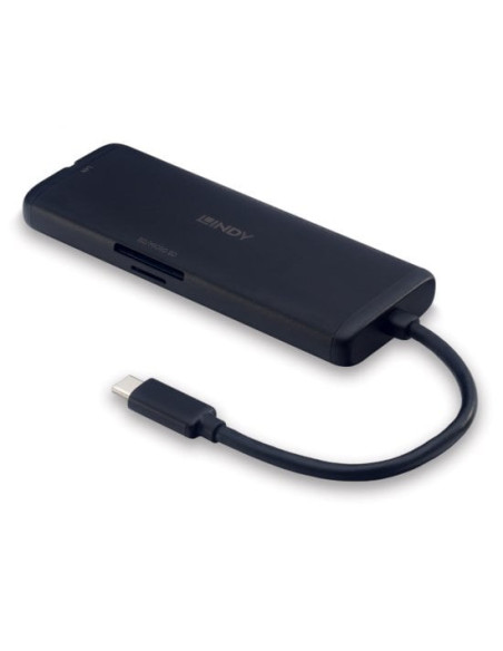 Lindy 43358 Stacja Dokująca Przewodowa Usb 3.2 Gen 1 (3.1 Gen 1) Type-C Czarny