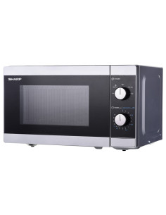Kuchenka Mikrofalowa Sharp Yc-Ms01E-S (800W  20L  Kolor Srebrny)