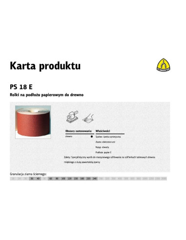 Klingspor Rolka Na Podłożu Papierowym Ps18E 150Mm Gr. 80  (50Mb)