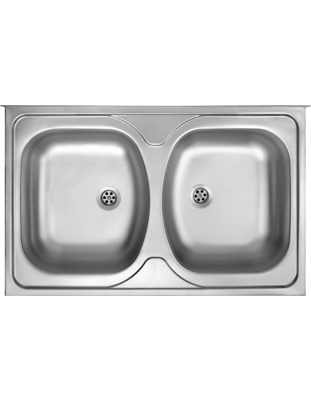 Zlewozmywak Stalowy 2-Komorowy - Nakładany Zm5 020N 5907650846482
