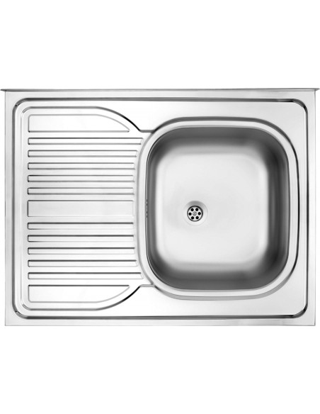 Zlewozmywak Stalowy 1-Komorowy Z Ociekaczem Po Lewej Stronie - Nakładany Zm6 311L 5907650846529